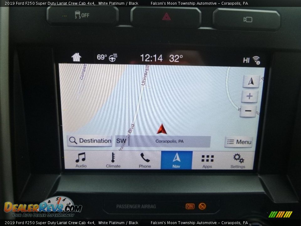 2019 Ford F250 Super Duty Lariat Crew Cab 4x4 White Platinum / Black Photo #14