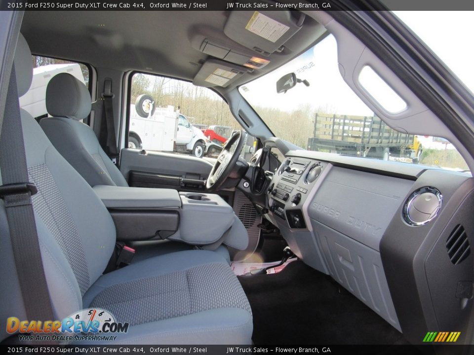 2015 Ford F250 Super Duty XLT Crew Cab 4x4 Oxford White / Steel Photo #12