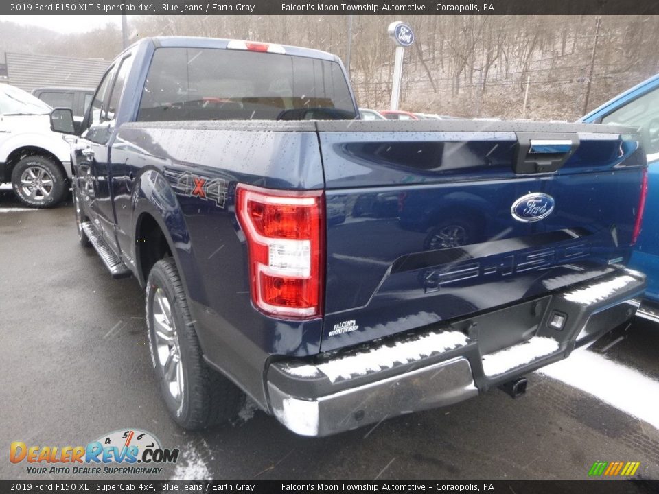 2019 Ford F150 XLT SuperCab 4x4 Blue Jeans / Earth Gray Photo #3