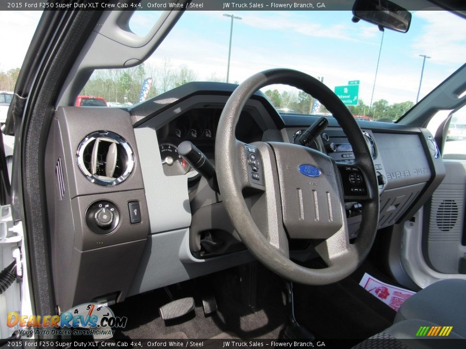 2015 Ford F250 Super Duty XLT Crew Cab 4x4 Oxford White / Steel Photo #19