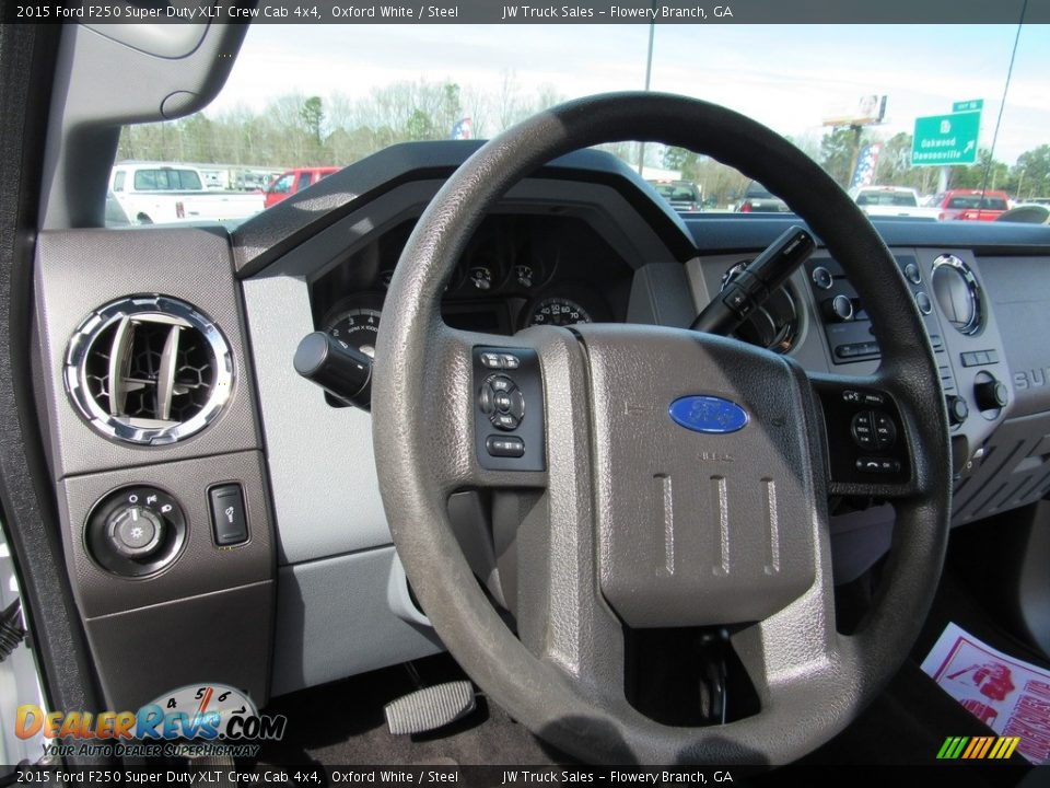 2015 Ford F250 Super Duty XLT Crew Cab 4x4 Oxford White / Steel Photo #20