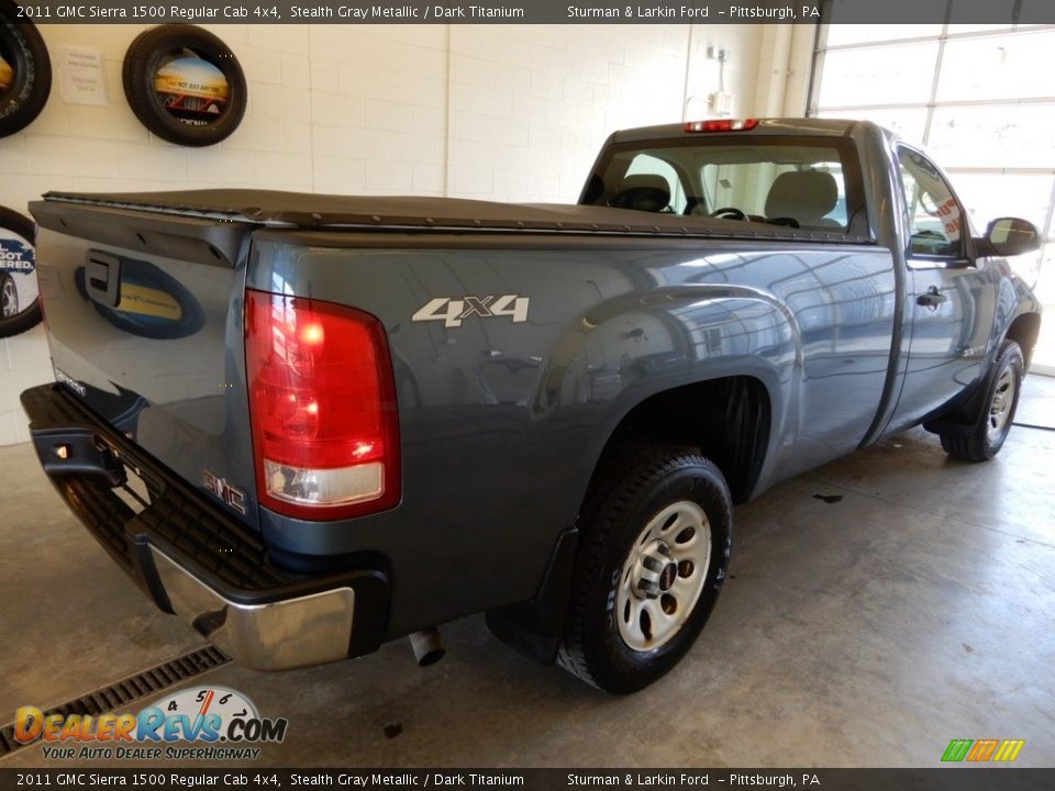 2011 GMC Sierra 1500 Regular Cab 4x4 Stealth Gray Metallic / Dark Titanium Photo #3