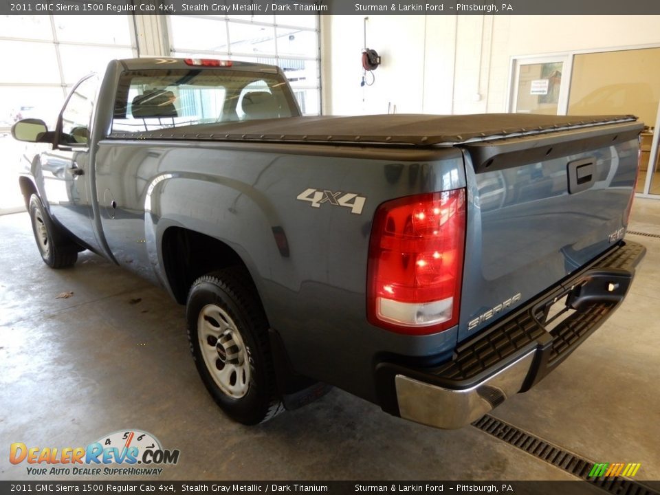 2011 GMC Sierra 1500 Regular Cab 4x4 Stealth Gray Metallic / Dark Titanium Photo #6