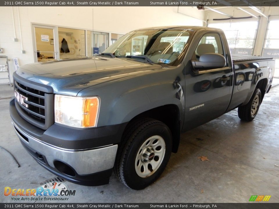 2011 GMC Sierra 1500 Regular Cab 4x4 Stealth Gray Metallic / Dark Titanium Photo #7
