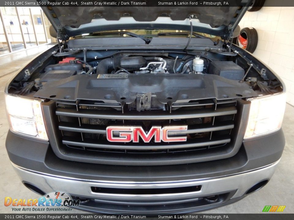 2011 GMC Sierra 1500 Regular Cab 4x4 Stealth Gray Metallic / Dark Titanium Photo #10
