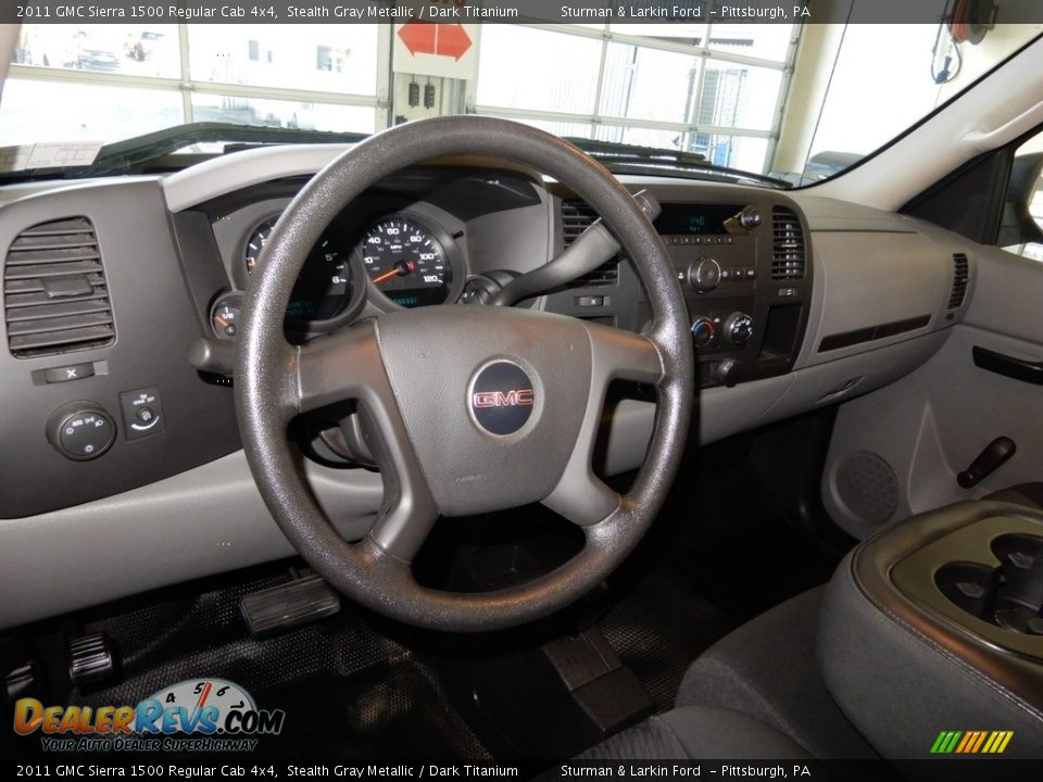 2011 GMC Sierra 1500 Regular Cab 4x4 Stealth Gray Metallic / Dark Titanium Photo #13