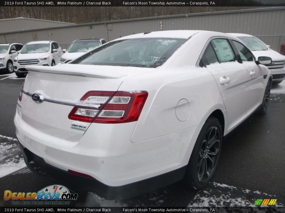 2019 Ford Taurus SHO AWD White Platinum / Charcoal Black Photo #2