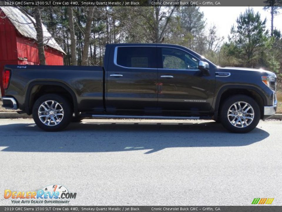 2019 GMC Sierra 1500 SLT Crew Cab 4WD Smokey Quartz Metallic / Jet Black Photo #2