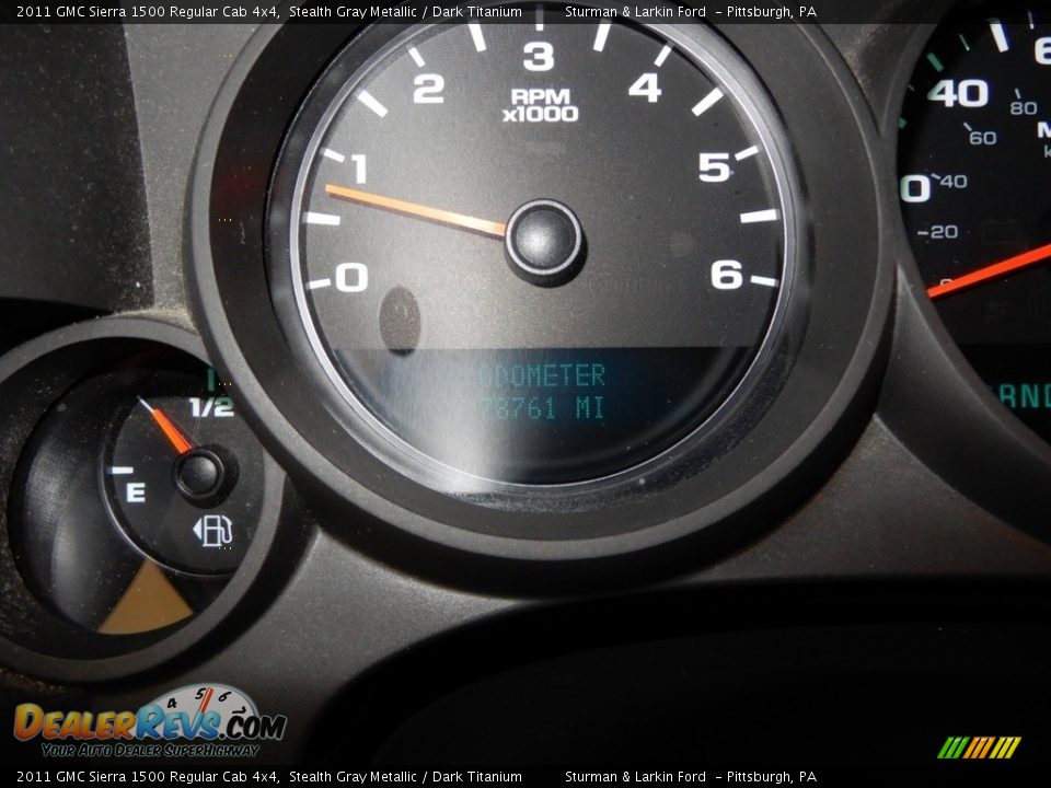 2011 GMC Sierra 1500 Regular Cab 4x4 Stealth Gray Metallic / Dark Titanium Photo #25