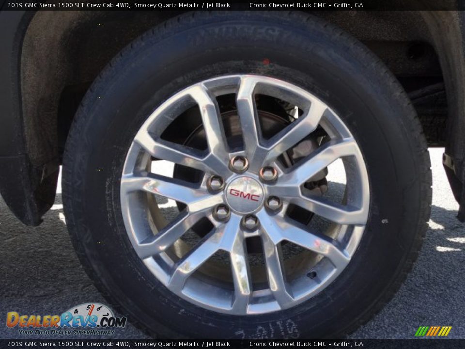 2019 GMC Sierra 1500 SLT Crew Cab 4WD Smokey Quartz Metallic / Jet Black Photo #12