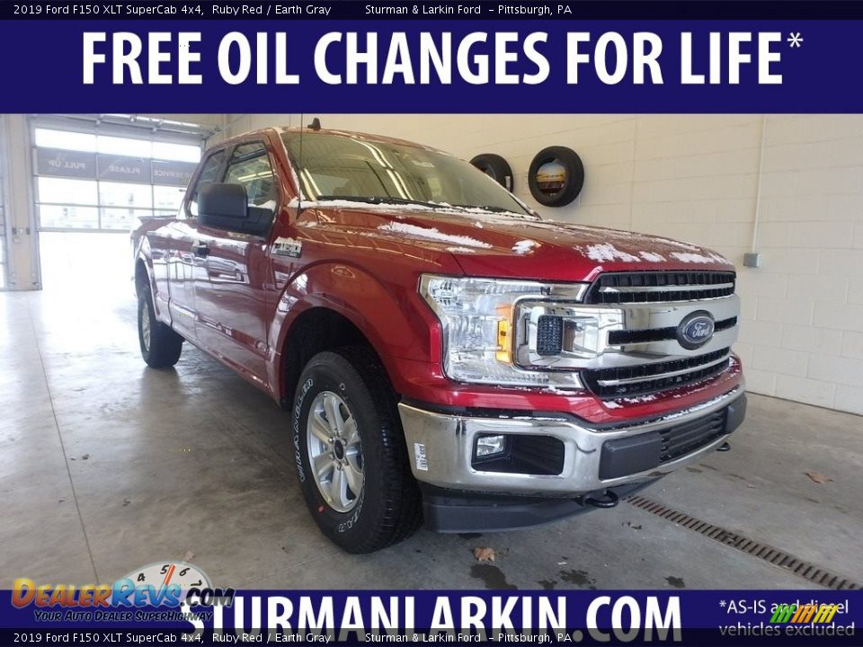 2019 Ford F150 XLT SuperCab 4x4 Ruby Red / Earth Gray Photo #1