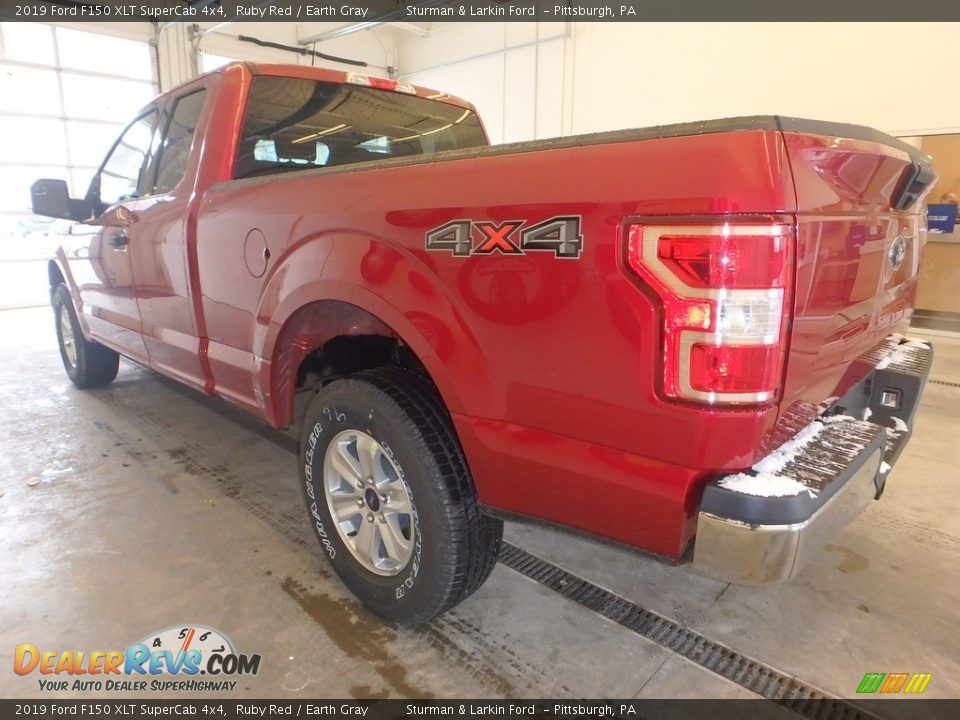 2019 Ford F150 XLT SuperCab 4x4 Ruby Red / Earth Gray Photo #3