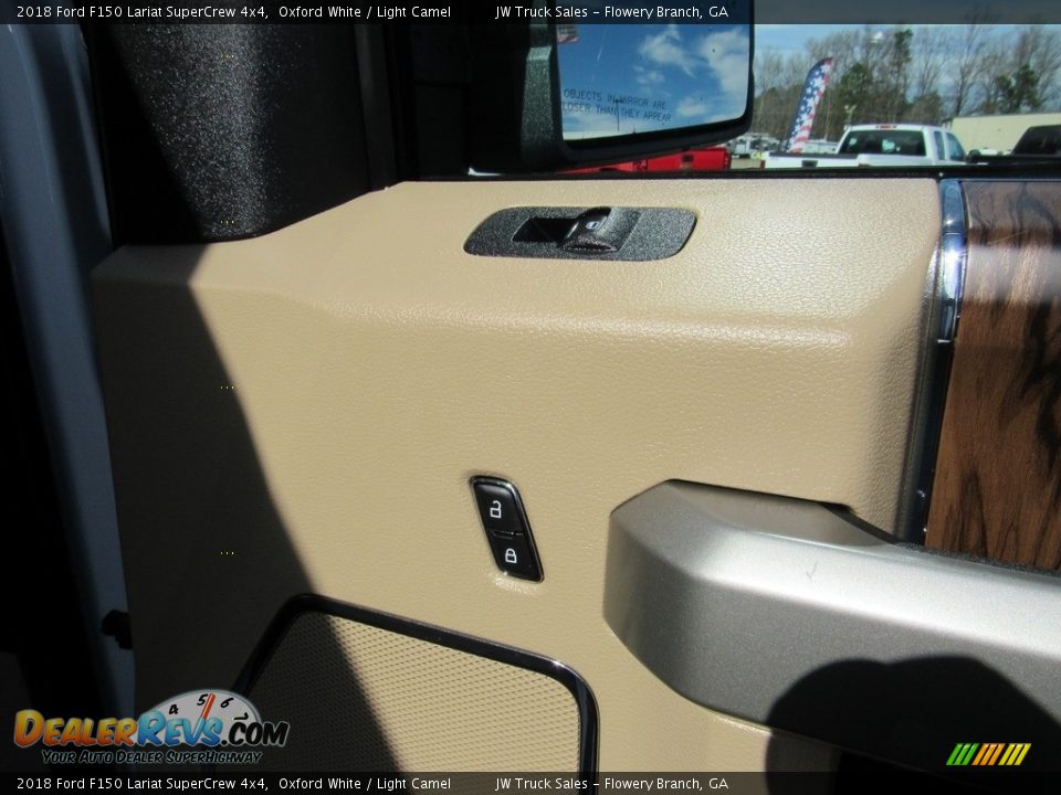 2018 Ford F150 Lariat SuperCrew 4x4 Oxford White / Light Camel Photo #10