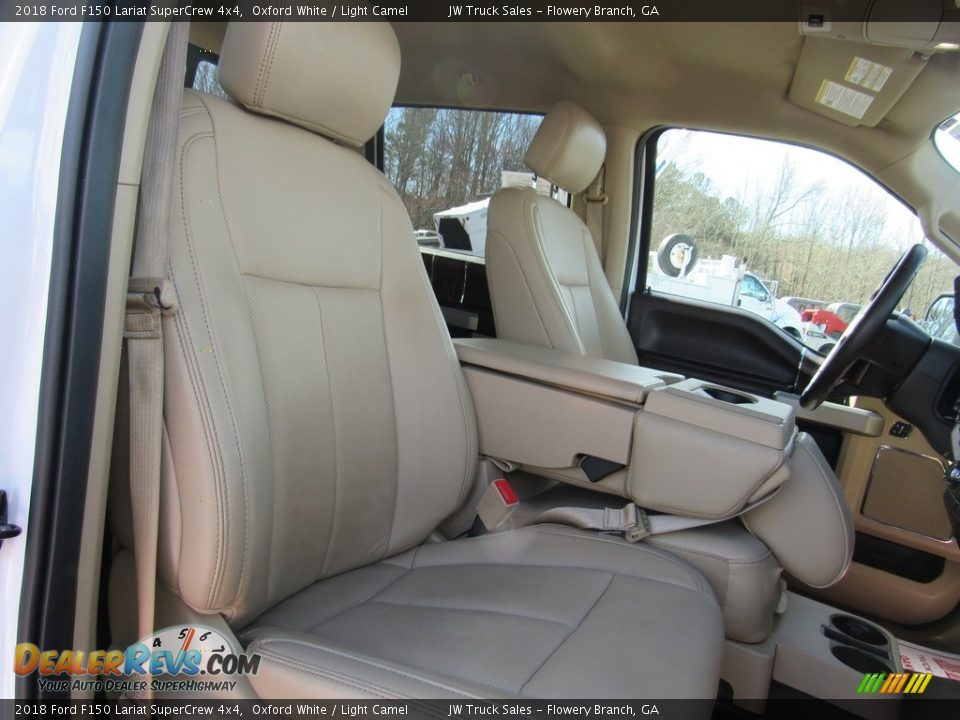 2018 Ford F150 Lariat SuperCrew 4x4 Oxford White / Light Camel Photo #11