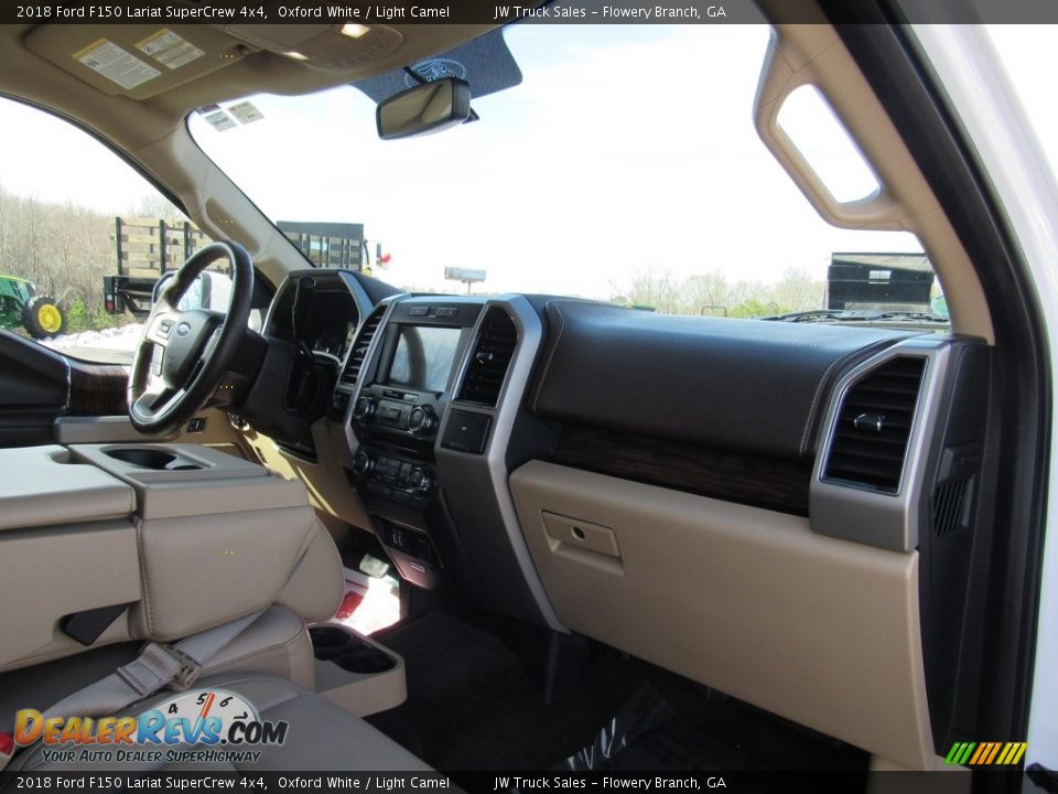 2018 Ford F150 Lariat SuperCrew 4x4 Oxford White / Light Camel Photo #13