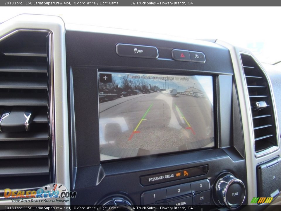 2018 Ford F150 Lariat SuperCrew 4x4 Oxford White / Light Camel Photo #15
