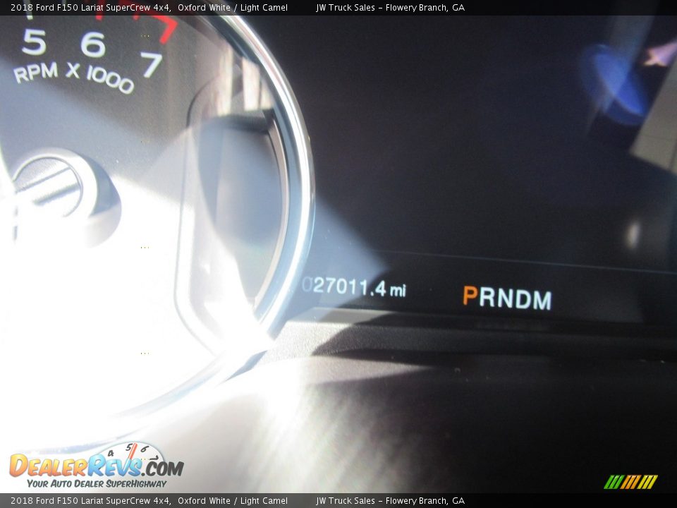 2018 Ford F150 Lariat SuperCrew 4x4 Oxford White / Light Camel Photo #21