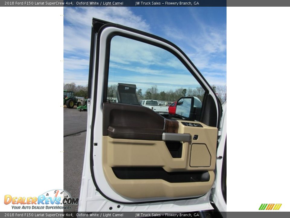 2018 Ford F150 Lariat SuperCrew 4x4 Oxford White / Light Camel Photo #23