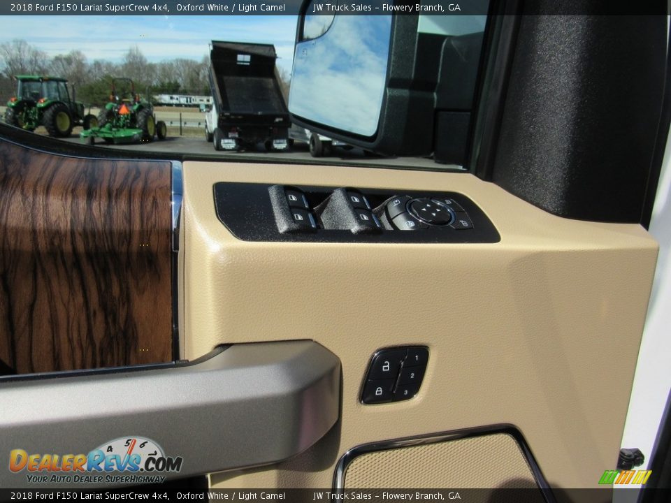 2018 Ford F150 Lariat SuperCrew 4x4 Oxford White / Light Camel Photo #24