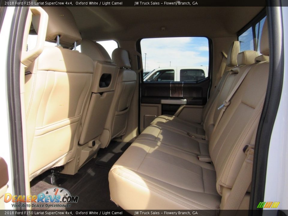 2018 Ford F150 Lariat SuperCrew 4x4 Oxford White / Light Camel Photo #28