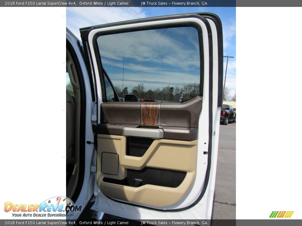 2018 Ford F150 Lariat SuperCrew 4x4 Oxford White / Light Camel Photo #29
