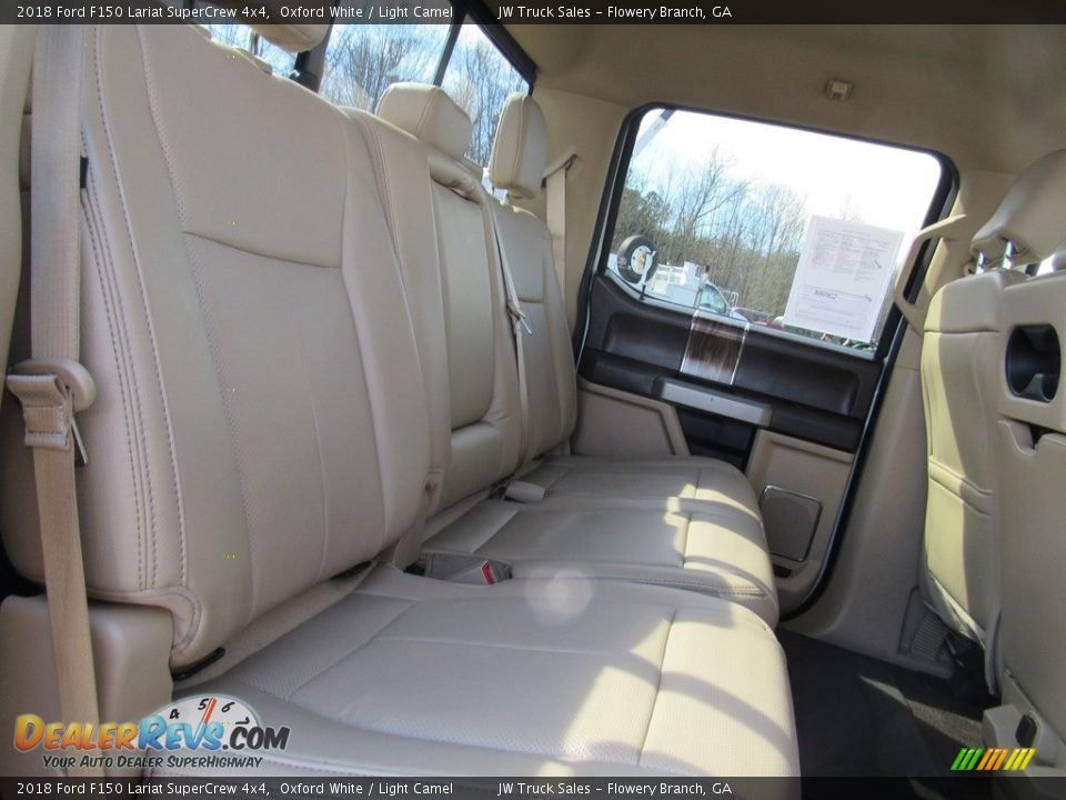2018 Ford F150 Lariat SuperCrew 4x4 Oxford White / Light Camel Photo #31