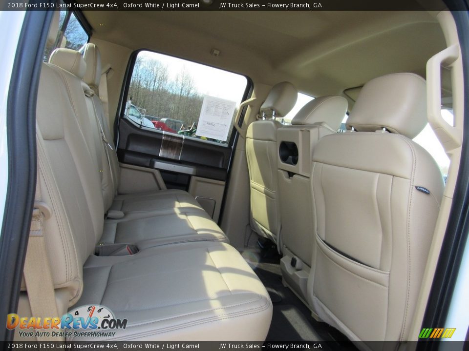 2018 Ford F150 Lariat SuperCrew 4x4 Oxford White / Light Camel Photo #32