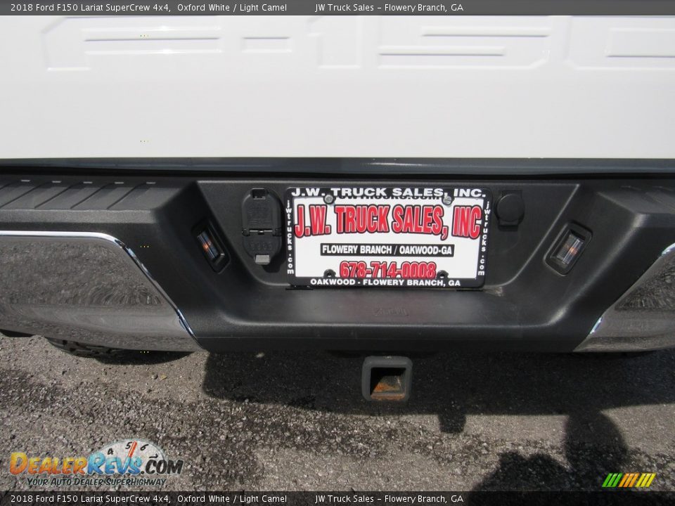 2018 Ford F150 Lariat SuperCrew 4x4 Oxford White / Light Camel Photo #34