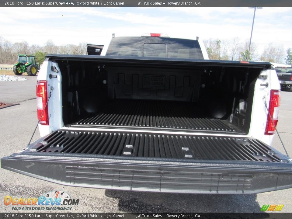 2018 Ford F150 Lariat SuperCrew 4x4 Oxford White / Light Camel Photo #36