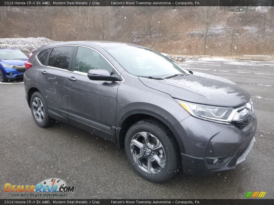 2019 Honda CR-V EX AWD Modern Steel Metallic / Gray Photo #5