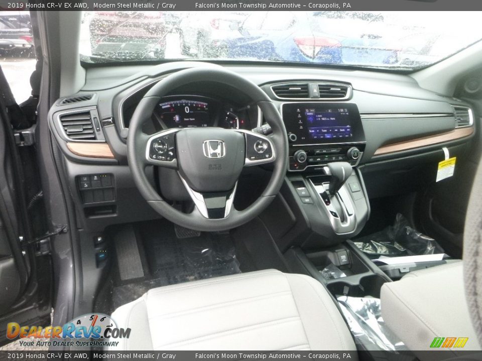 2019 Honda CR-V EX AWD Modern Steel Metallic / Gray Photo #10