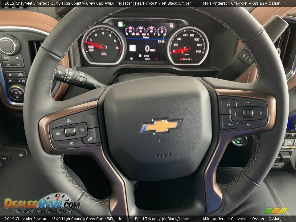2019 Chevrolet Silverado 1500 High Country Crew Cab 4WD Steering Wheel Photo #13