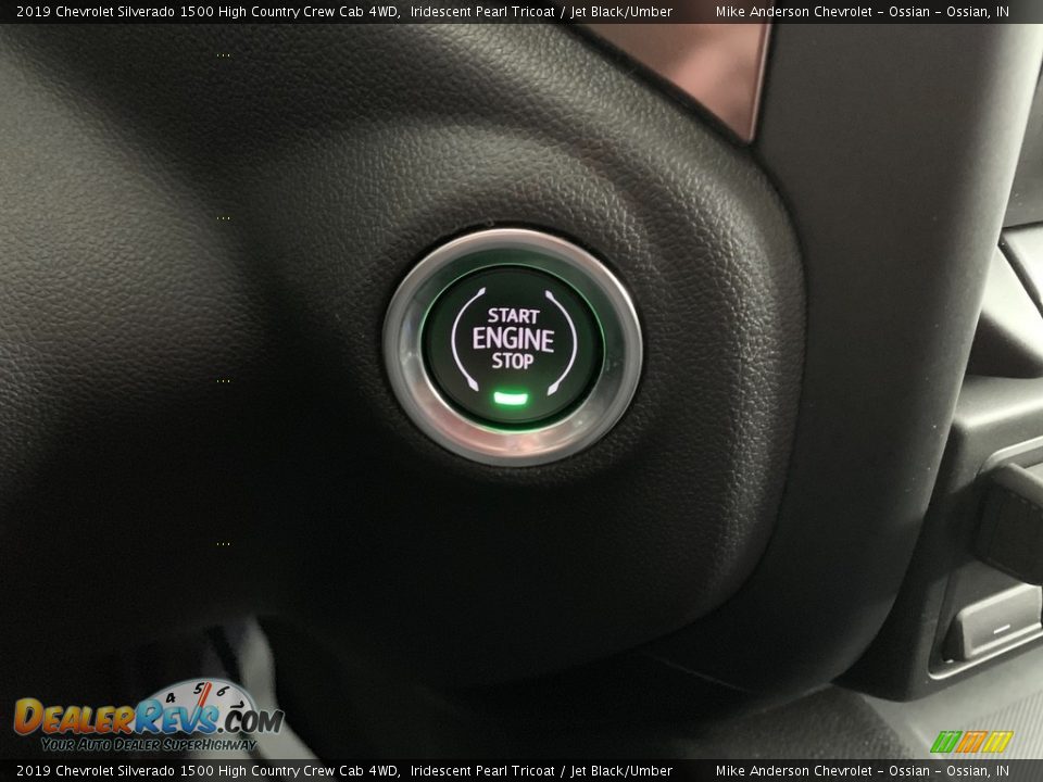 2019 Chevrolet Silverado 1500 High Country Crew Cab 4WD Iridescent Pearl Tricoat / Jet Black/Umber Photo #15