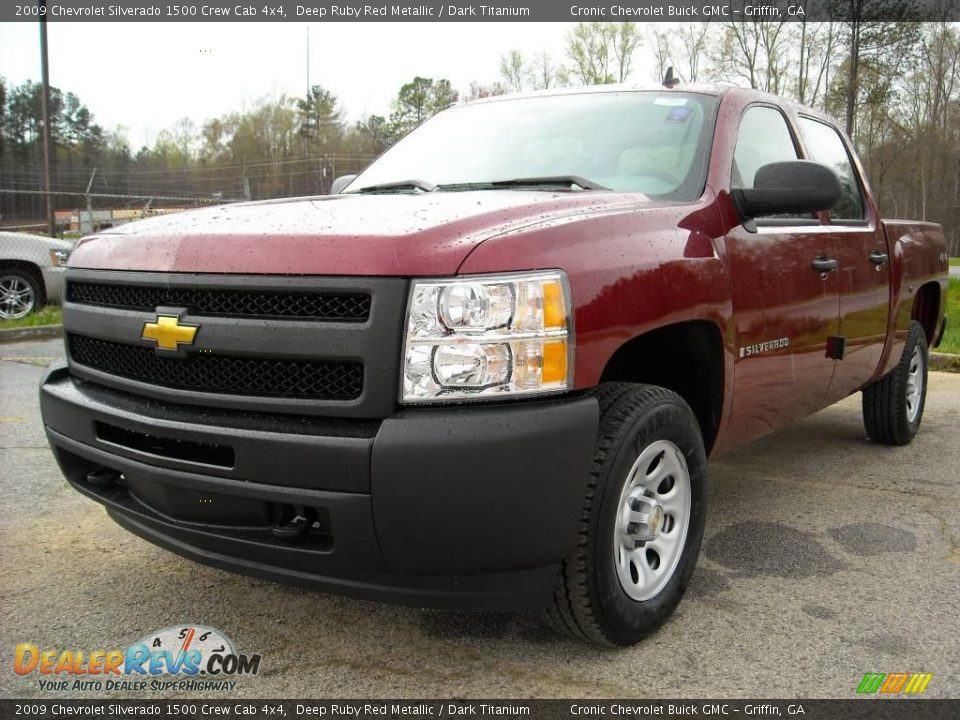 2009 Chevrolet Silverado 1500 Crew Cab 4x4 Deep Ruby Red Metallic / Dark Titanium Photo #2