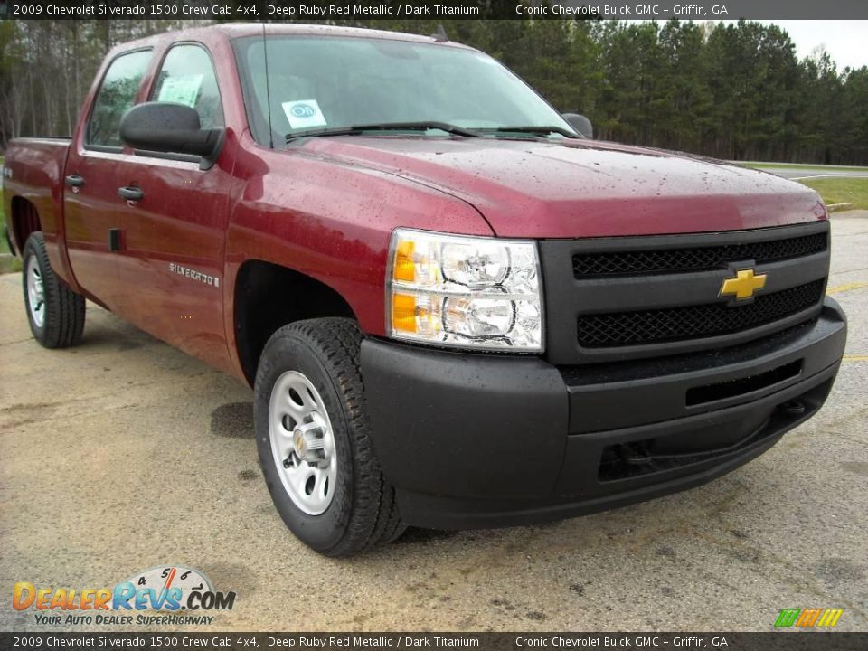 2009 Chevrolet Silverado 1500 Crew Cab 4x4 Deep Ruby Red Metallic / Dark Titanium Photo #4