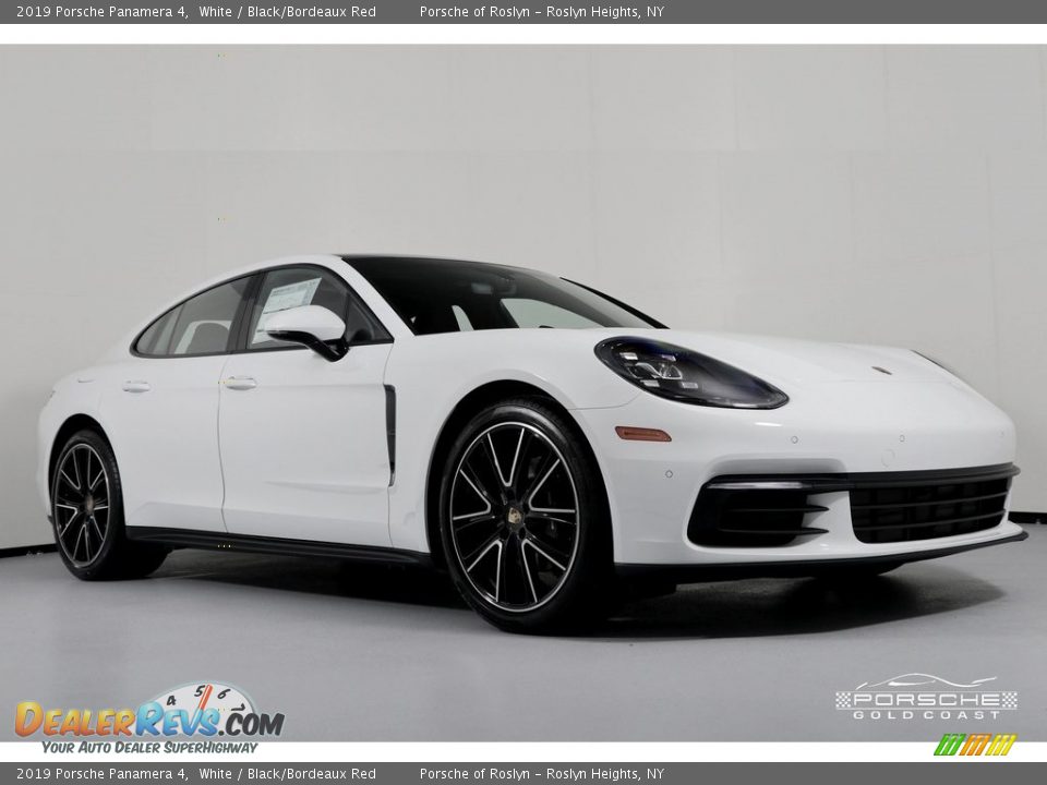 2019 Porsche Panamera 4 White / Black/Bordeaux Red Photo #1