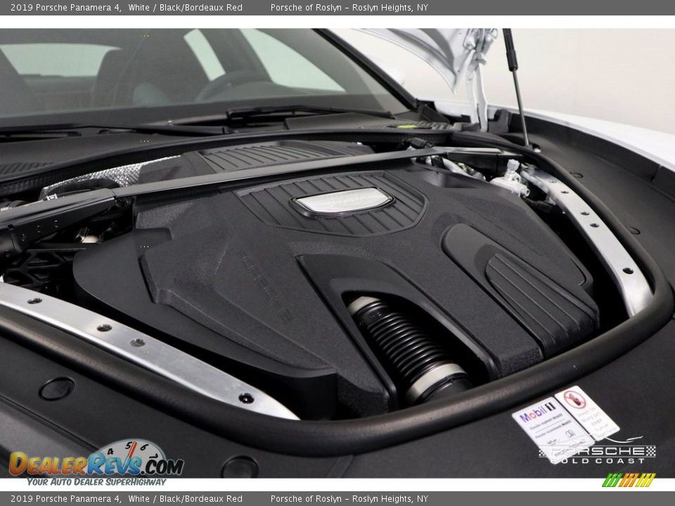 2019 Porsche Panamera 4 White / Black/Bordeaux Red Photo #3