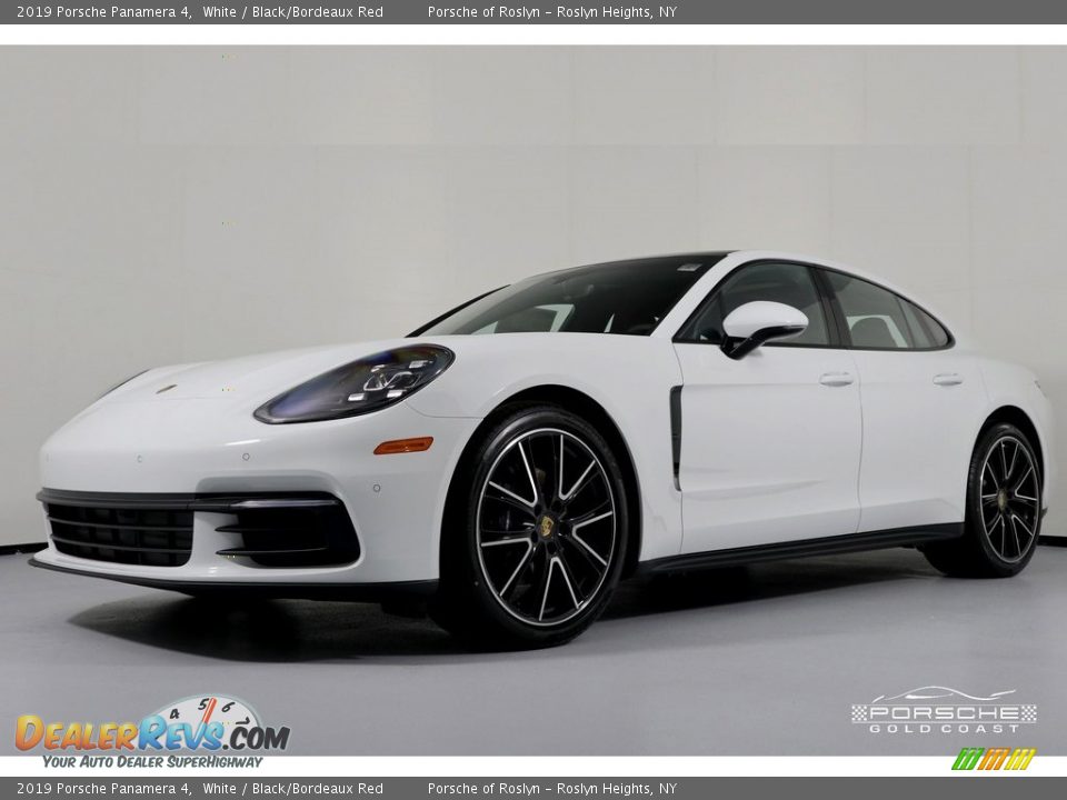 2019 Porsche Panamera 4 White / Black/Bordeaux Red Photo #4