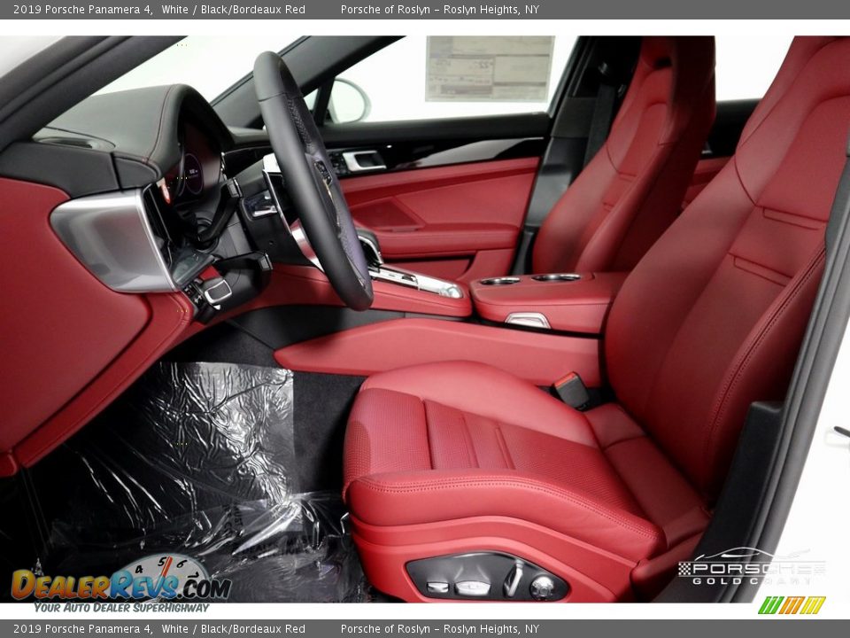 2019 Porsche Panamera 4 White / Black/Bordeaux Red Photo #13