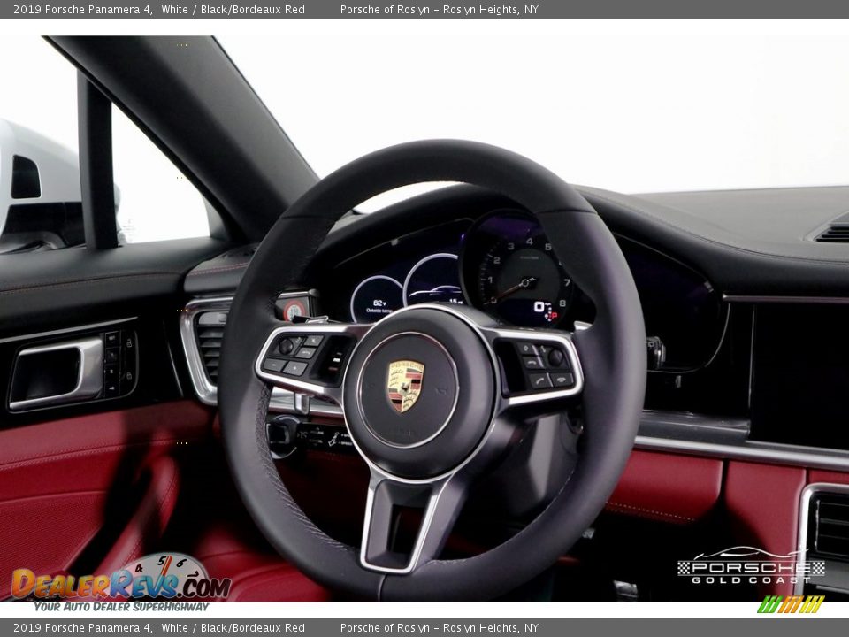 2019 Porsche Panamera 4 White / Black/Bordeaux Red Photo #14