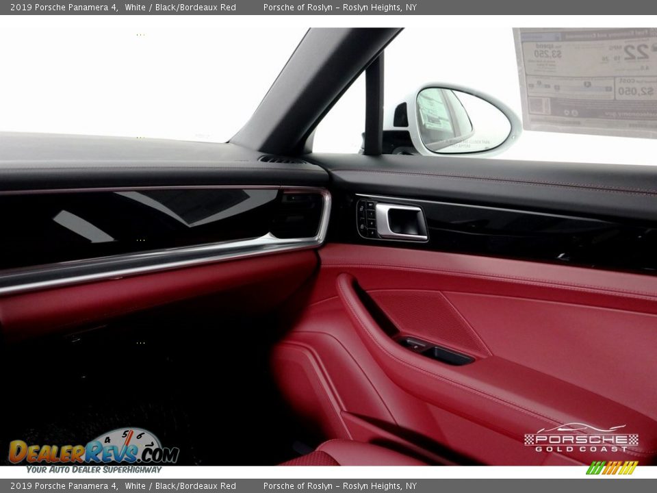 2019 Porsche Panamera 4 White / Black/Bordeaux Red Photo #16