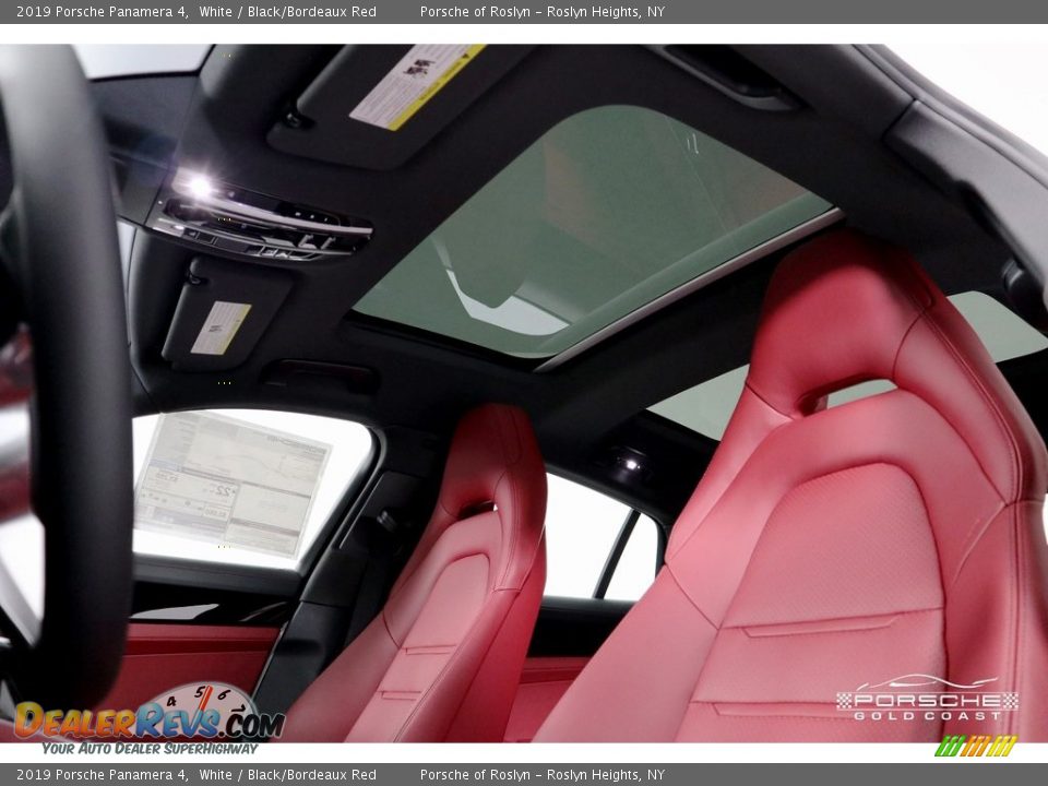 2019 Porsche Panamera 4 White / Black/Bordeaux Red Photo #17
