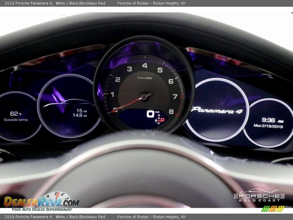 2019 Porsche Panamera 4 White / Black/Bordeaux Red Photo #18