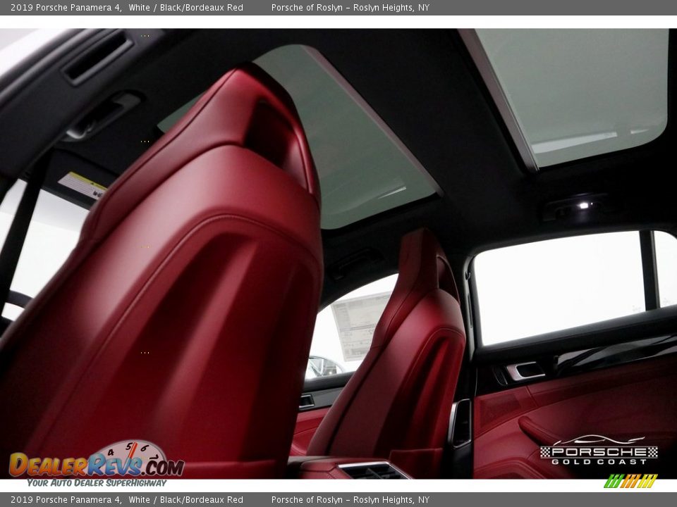 2019 Porsche Panamera 4 White / Black/Bordeaux Red Photo #25
