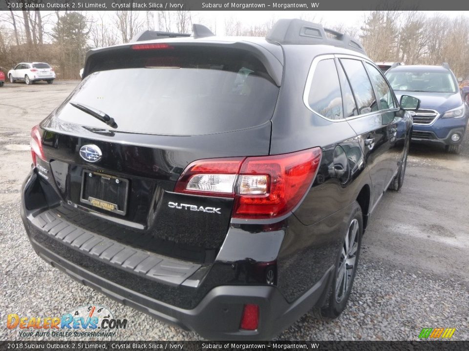2018 Subaru Outback 2.5i Limited Crystal Black Silica / Ivory Photo #4