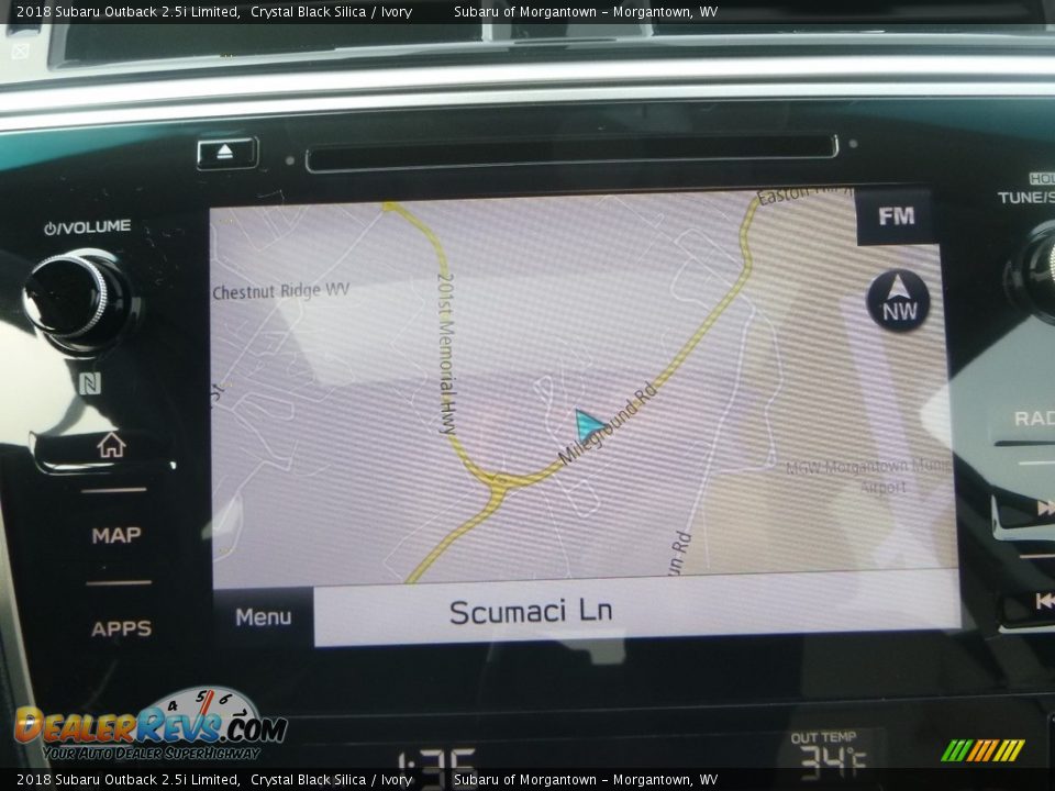 2018 Subaru Outback 2.5i Limited Crystal Black Silica / Ivory Photo #17