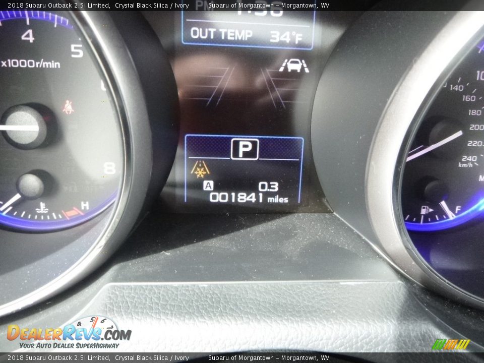 2018 Subaru Outback 2.5i Limited Crystal Black Silica / Ivory Photo #19