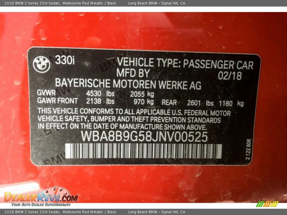 2018 BMW 3 Series 330i Sedan Melbourne Red Metallic / Black Photo #11