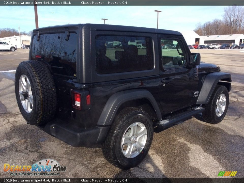 2019 Jeep Wrangler Sport 4x4 Black / Black Photo #6