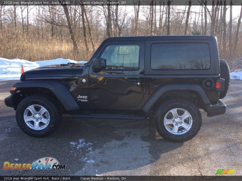 2019 Jeep Wrangler Sport 4x4 Black / Black Photo #3